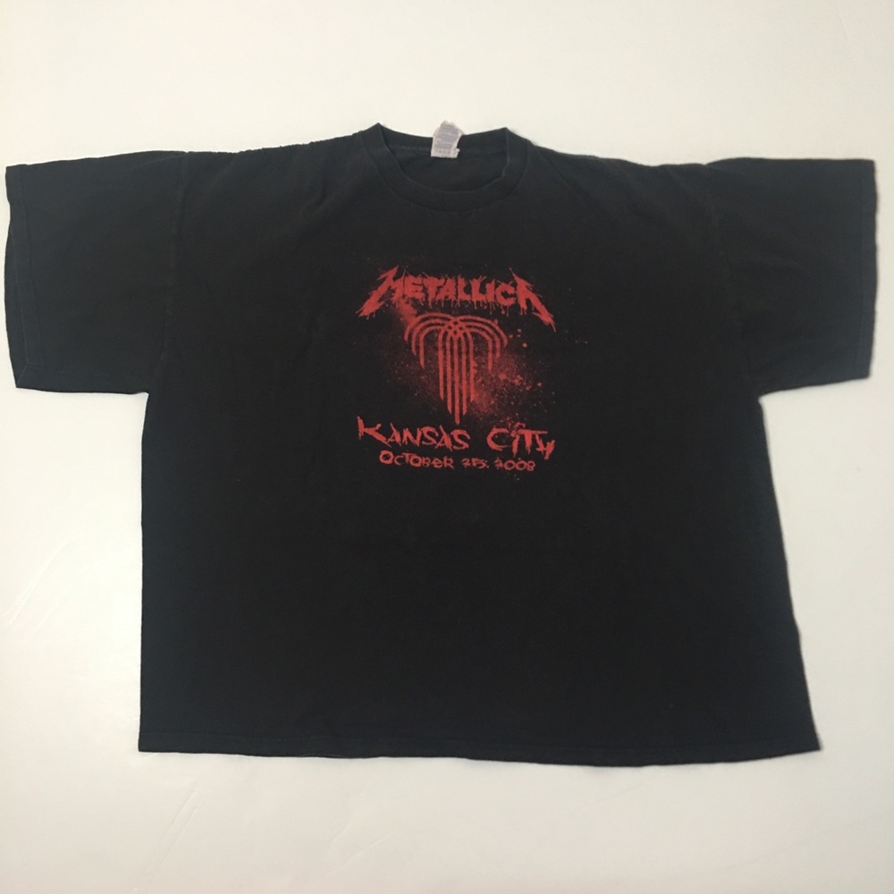 VINTAGE 2000s  KANSAS CITY METALLICA METAL MUSIC SHORT SLEEVE T-SHIRT